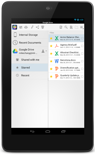 Quickoffice con Google Apps