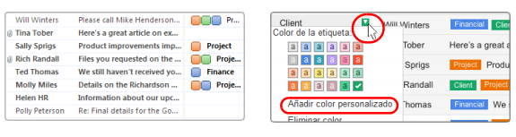 Categorías Gmail Vs Microsoft Outlook